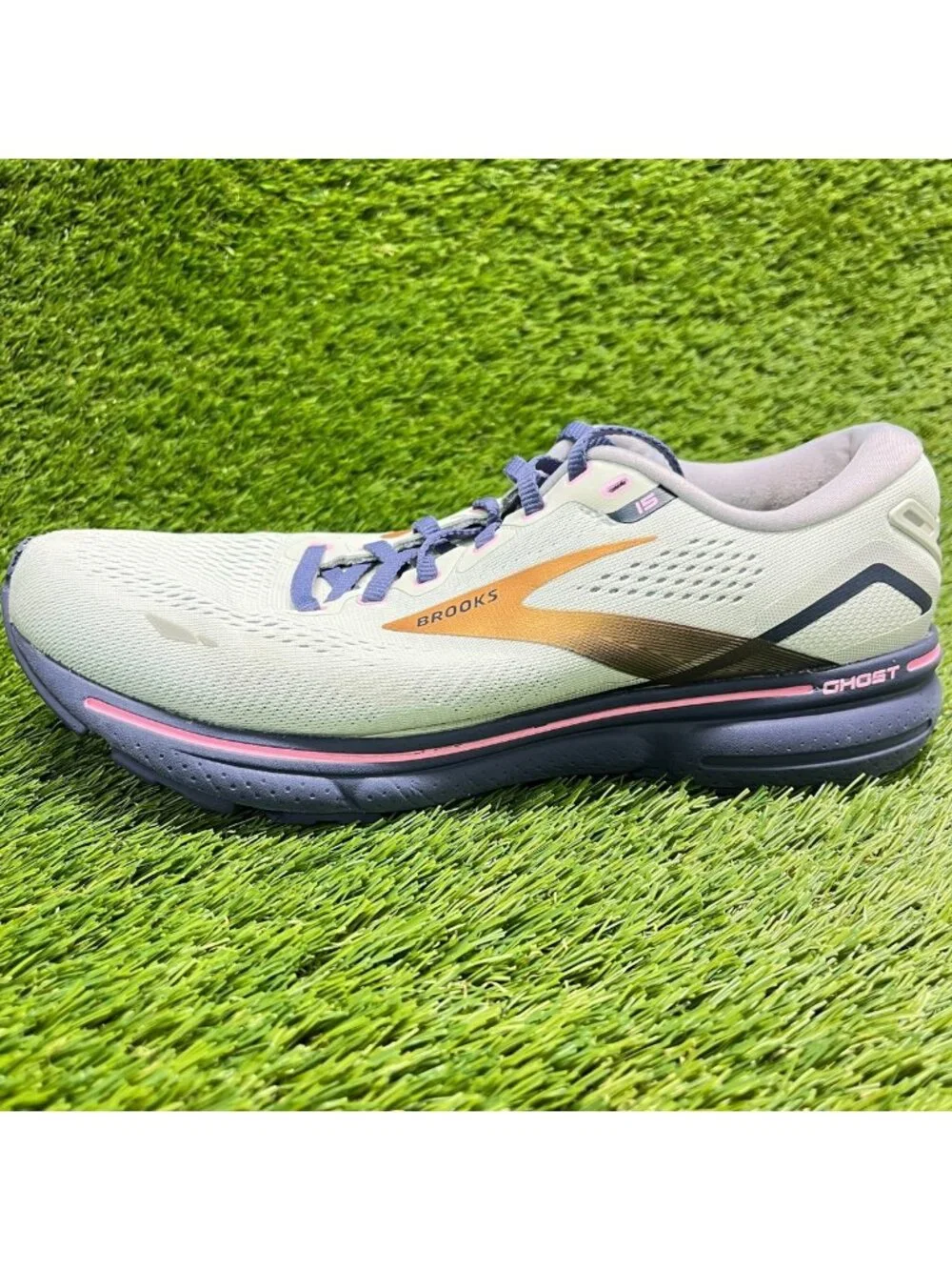 Brooks Ghost 15 Womens Size 10D Blue Purple Pink Athletic Running Shoes Sneakers
